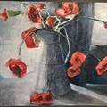 Poppies. Still life, oil on canvas framed